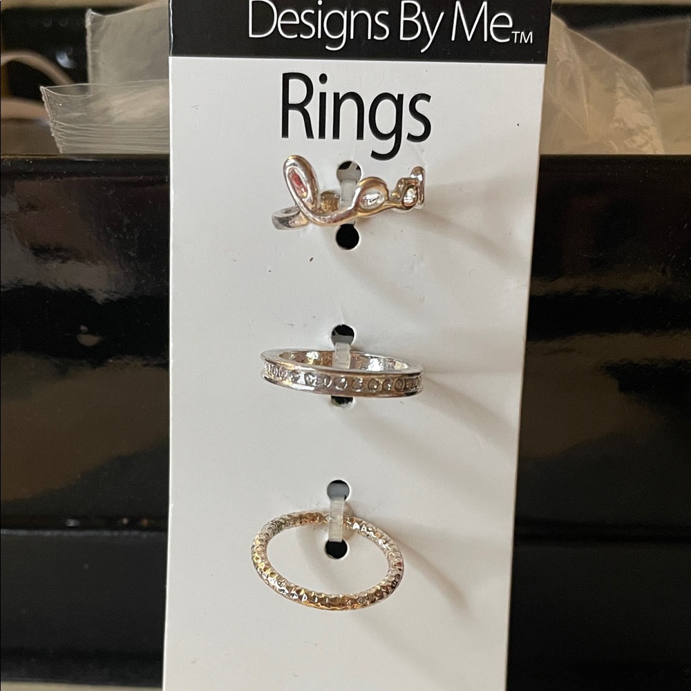 Darice Silver Tone Rings Set